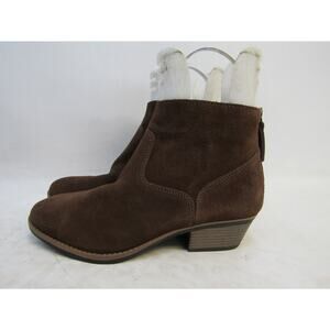 Skechers Womens Size 9 M Brown Suede Zip Fashion Ankle Boots